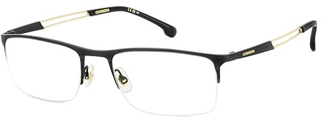 Carrera Brille mit Sehstärke für Herren optional mit Sonnenbrillentönung oder Blaulichtfilter, Rechteckig, gefertigt aus Metall (inklusive Brillenetui)
