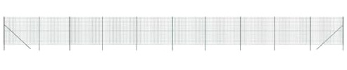 vidaXL Maschendrahtzaun Grün 2x25 m Verzinkter Stahl