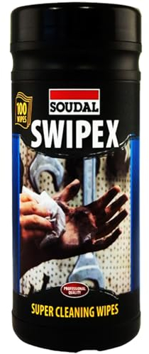 100 Pcs HEAVY DUTY INDUSTRIAL HAND CLEANING DISPOSABLE WIPES With TUB DIY GARAGE WORKSHOP MECHANIC ENGINEER MACHINE VEHICLE REPAIRS UK FREE P&P