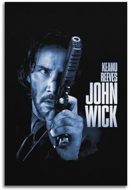 CHNT John Wick Poster, Wandkunst, Leinwandgemälde, Wohnzimmer, Schlafzimmer, Heimdekoration, Büro, Wandposter, Fitnessstudio, Kunstmalerei, 30 x 45 cm