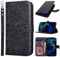 Zouzt Case for iPhone 13 Mini (5.4 Inch), Premium PU Leather Wallet Case with Credit Card Holder Slot Flip Folio Kickstand Shockproof Protective Phone Cover (Black Leopard Pattern)