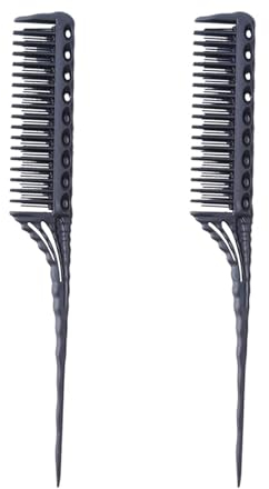 2 Pezzi Pettine A Coda Di Alta Qualità, Pettine Professionale Antistatico per Parrucchieri, Pettine doppio antistatico per parrucchieri, Pettine per prendere in giro