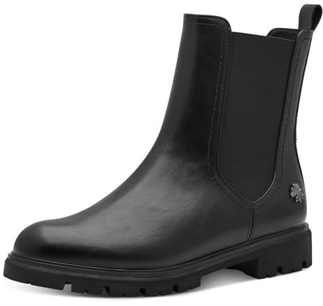 MARCO TOZZI by Guido Maria Kretschmer Damen Chelsea Boots Flach mit Reißverschluss, Schwarz (Black), 37 EU