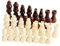 Sharplace 32 Stück Holz Schachfiguren Schauchspiel Tragbare Holz Internationale Schachfiguren für Unterhaltung Brettspiel Schachspiel Turnier, 2 Zoll-Kaffee