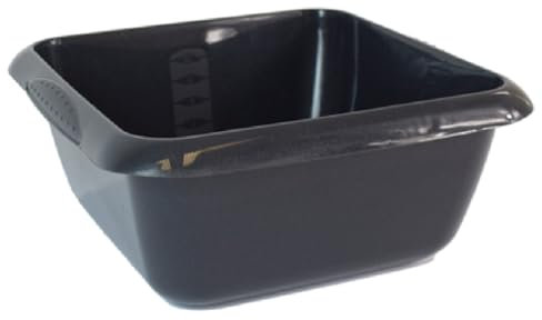 Square 7L Graphite Plastic Kitchen Household Cleaning Washing Up Sink, Basin Mixing Bowl