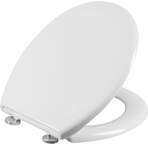 Cornat 1076435 Abattant WC « Nuwei » en Duroplast facile d'entretien, fonction Quick up & Clean avec système d'abaissement automatique, montage pratique du haut, siège de toilette, couvercle de