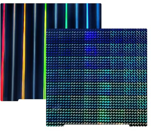BCZAMD 3D Drucker H1H Plattform für Prusa i3 MK52 MK3 MK3S+ MK3.9 MK4 Bauplatte: 253.8x241mm Doppelseitiger Flext Phantom Beam und abnehmbares Hologramm Federstahlblech ohne Magnetaufkleber