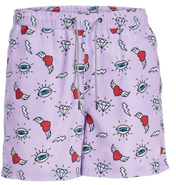 JACK & JONES Costume da Bagno da Uomo Jpstfiji Jjswim Core, Rosa Viola., L