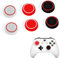DLseego Capuchons de poignée de Pouce pour PS4 PS5 Xbox Controller,6PCS Silicone Thumb Stick Grip Cover Dots Studded Design Joystick Controller Thumb Grip Cap,Red