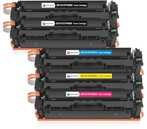 201X Toner Kompatible für HP Color LaserJet Pro MFP M277dw Toner 5-Pack | für HP 201A 201X CF400X CF401X CF402X CF403X für HP Color LaserJet Pro M252n M252dw M252 MFP M277dw M277n M274n M277c6 M277