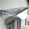 Außentürvordach, Regenschutz für Fenster, Veranda, Schatten, Terrassendachabdeckung, transparenter Sonnenschutz (60 x 340 cm)