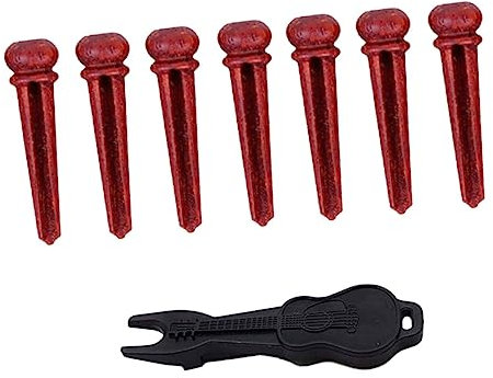 GREENADSCAPE 7St Nägel für Gitarrensaiten Akkorde Gitarrennadeln Brückenstiftabzieher Ananas-Gitarre Bassbrücke Bridge-Gitarre Akustikgitarrenwirbel Stegpflock für Gitarre Kakao-Ananas