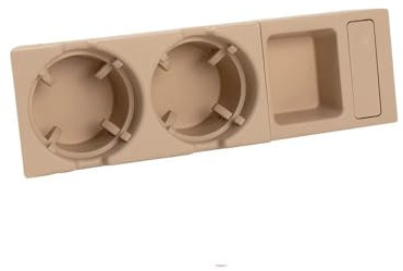 AcarKing Porte Gobelet Compatible avec BMW pour E46 1998 1999 2000 2001 2002 2003 2004 2005 Porte-gobelet d'eau Support De Boisson Porte-Bouteille De Boisson Plateau À Monnaie 51168217953(Beige)