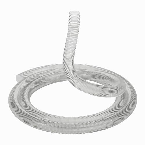 25mm - 2m Corrugated Flexible Clear Pond Hose Garden Tube Hose Pipe Hosing for Pond Fountain Pump