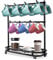 VIHBRAI Coffee Mug Holder, 2-Tier Countertop Cup Tree Stand with 14 Hooks, Metal Mug Rack Shelf with Storage Base, Cups Mugs Display Storage Organizer Coffees Station for Kitchen Counter Tea Bar