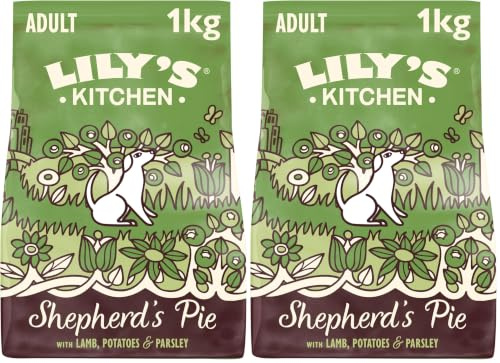 Lily's Kitchen Natural Grain Free Complete Adult Dry Dog Food - Lamb Shepherd's Pie, 1 kg (Pack of 2)