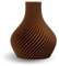 NATUMO Design 3D Vase Kunststoff „Bulba“– bruchsichere Blumenvase modern, Deko Vase mit skulpturaler Form (Braun, 12cm)