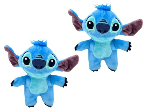 TA&MA Disney Stitch Kuscheltier Bag Clip 14 cm – Lilo und Stitch Stofftier, Dreaming Stitch Plüschtier, Stitch und Angel Accessoire für Taschen & Schlüssel – Stitch Sachen für Fans (Blau Blau)