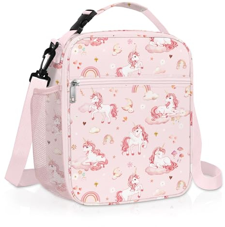 Clastyle Einhorn Isolierte Lunchtasche Kinder Kühltasche Kindergarten | Klein Kühltasche Lunch Tasche Kinder, Wasserdichte Lunch Bag Kinder für Picknick Schulen