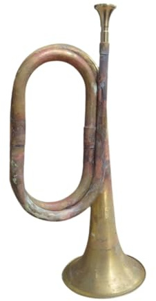 RNXRZANK Trompete, Marschmusikinstrument, Kavallerie, Messing Und Kupfer, Mundstück Inklusive, Fachmännisch Gefertigt, Klarer Klang, Geeignet für Fans, Antiquität
