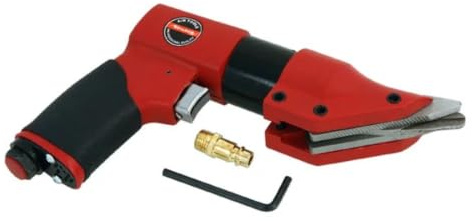 Neilsen CT1076 Air Metal Shears 2100rpm 1/4in BSP Air Inlet | 2100rpm speed, 1/4in BSP air inlet, 3/8in air hose, Cuts 1.2mm sheet metal, Straight and contour cuts