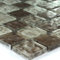 Glasmosaik Mosaik Fliesen Bernstein Braun Mix Getrommelt 25x25x6mm