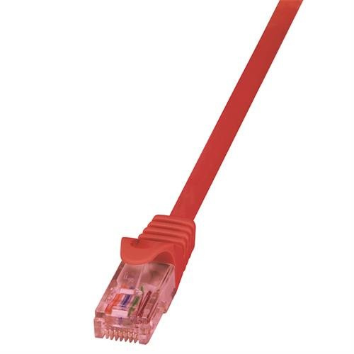 LogiLink CQ2034U Cat.6 U/UTP Prime Line Patch Cable, 1 Meter Length, Red, Red, 1 Meter Length