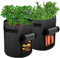 DIVCHI Potato Grow Bags, 2 Pack 10 Gallon Plant Growing Bags Window Flap, Handles for Potato Tomato Carrot Onion Flower Fruit