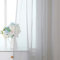 MIULEE 2er Set Sheer Voile Vorhang Stangedurchzug Transparente Gardine aus Voile Polyester Fensterschal Transparent Wohnzimmer Luftig für Schlafzimmer 140 X 215 cm (B x H), Rod Pocket Grau
