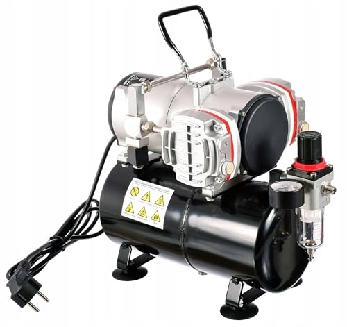 Zwei Zylinder Airbrush Kompressor ölfrei 3.5 Liter Kessel Hohe Effizienz