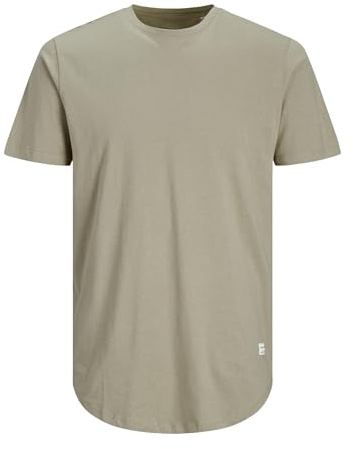 JACK&JONES Basic T-Shirt Rundhals Kurzarm Jersey Baumwolle Shirt Regular Fit JJEBASHER, Crockery,XXL