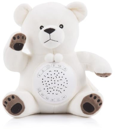 Chipolino Musik Plüschtier Bär Projektor Timer 12 Melodien Lautstärkeregelung, Farbe:braun