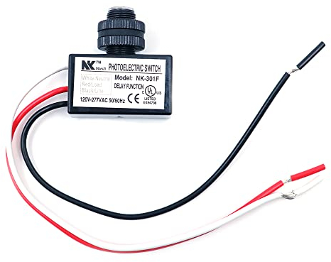 CENPEK AC 120-277V Photoelectric Switch Dusk to Dawn Button Flush Mount Photo Control Eye Switch Light Photocell Sensor-NK-301F