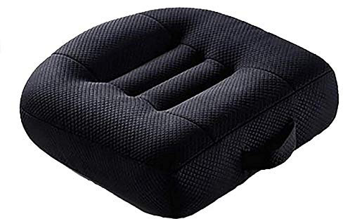 Car Booster Cushion, Ergonomic Chair Cushion for Dining Table, Office Chair, Wheelchair, Garden Chair Cushion, Adult Car Booster (Black)