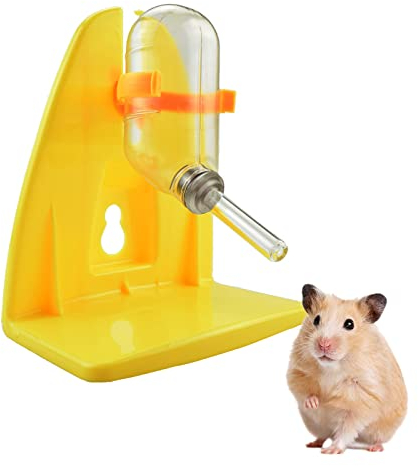 Distributeur d'eau Petits Animaux, Distributeur d'eau Bouteille Automatique Animaux, Distributeur Automatique d'eau pour Biberon, 60ML, avec Support, pour Hamsters, Lapins, Petits Animaux