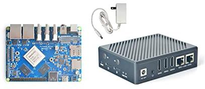 NanoPC-T6 Open-Source-Mini-WLAN-Router mit LPDDR4X 16GB RAM 64GB eMMC 6Tops NPU RK3588 SoC Onboard miniPCIe M.2 E-Key-Steckplatz für NAS Video Smart IoT Gateway unterstützt M.2 NVMe SSD WiFi-Modul