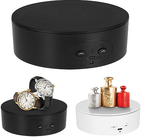 Bosgladek Motorized Rotating Display Stand 360 Degree Electric Rotating Turntable for Photography Black