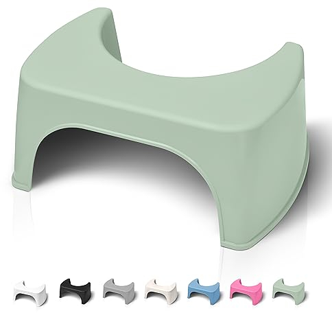 Well Care Toilettenhocker Grün - WC Hocker fur Erwachsene - Hergestellt aus Recyceltem Kunststoff - Klohocker Made in France - Ermöglicht hockende Position Anti-Verstopfung - Squatty Kackhocker