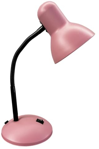 BEL AIR HOME - Lampe de Bureau PISA Orientable | Conception Portable pour Atelier ou Chevet | Design Élégant en Rose, E27 Ampoule Non Incluse (ROSE)
