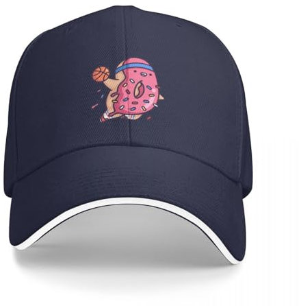 BEABAG Basecap Pink Dunkin Donut mit Streuseln Baseballkappe Golf Wear Snapback Cap Herrenkappe Damen