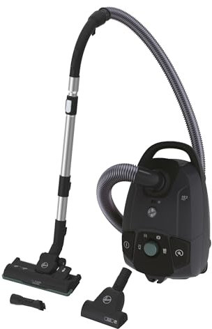 Hoover HE321PAF Aspirador de Trineo con Bolsa, Plástico, 3 Velocidades, Gris y Negro