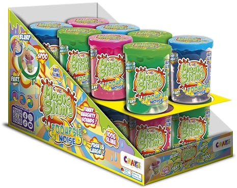 Craze Magic Slime POOUPSIE Noise | 16er Slime Set Kinder Schleim Dickflüssiger Pups Slime Kit 3X 100g, Scherzartikel, Rückstandsfrei