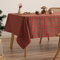 GAMUSI Tischdecke, rechteckig, Weihnachten, Stoff, Karo, Rot, Gold, Esstisch, Weihnachtsdekoration, 140 x 300 cm, Rot