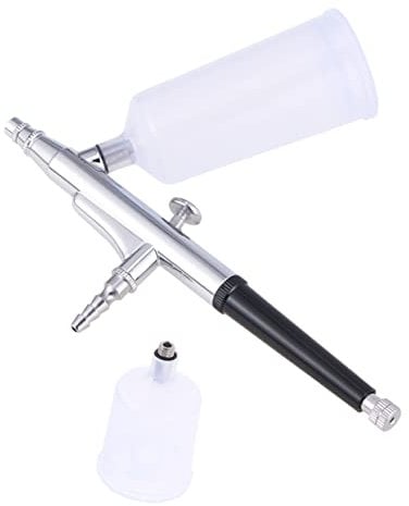NUOBESTY aerógrafo para pintar uñas juegos de uñas arrancador de aerógrafo kit de aerógrafo kit de pastel compresor compressor jet nozzle kit para hacer uñas boquilla de aerógrafo Silver