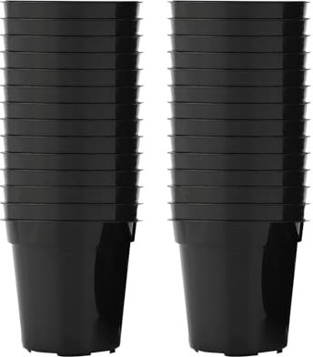 Hapyearn 5.4cm Anzuchttöpfe Plastik, 50 Stück Blumentöpfe Klein, Pflanztöpfe Anzucht Mini und Rund, Pikiertöpfe Kunststoff, Pflanzen Anzucht für Kakteen Sukkulenten Kräuter-Schwarz