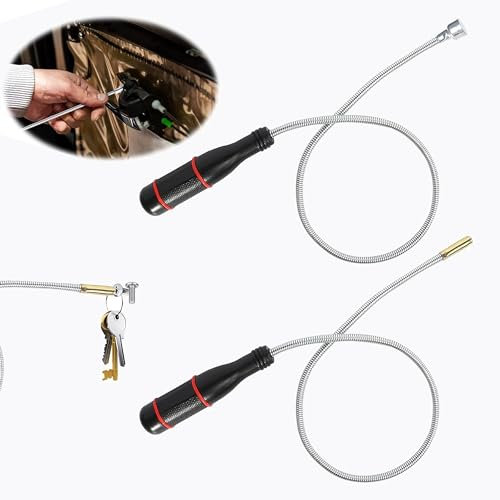 HUFHNWSO Magnetheber Stabmagnet,2 Stücke Magnetstab,500mm Flexibler Aufnehmer Magnete & Hebemagnete,Pick Up Mini Zum Aufnehmen Von Kleinen Teilen Metallgegenstände