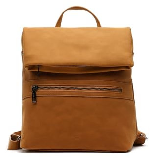 MISAKO Ever mochila antirrobo con solapa Mujer - Ever Mostaza 29 X 26 X 10 cm