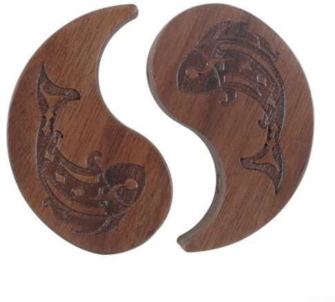 Walnussholz-Gitarrenzubehör, elegantes Plektrum-Set mit einzigartigen Gravuren und 23 Plektren (A)