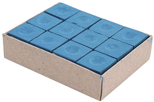 Kavolet Tragbarer Snooker Billard Pool, Club Head Chalk mit Einem Stricheffekt, Einfach zu Bedienen, für Mittlere und High-End-Billardgerichte, 12 PCs, Geeignet für Alle Pool-