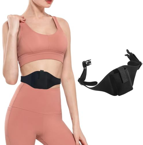 CATOR Fitness Tasche,Mikrofongürtel,Verstellbare Mikrofon-Gürtel,Mikrofon-Halterung, mikrofon tasche,fitness gürtel,Bauchtasche Tragegurt für Kabelloser Vertikaler Mic Sender,schwarz